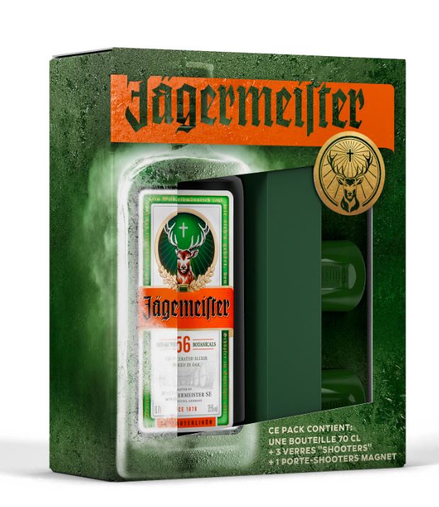 Coffret Jägermeister et ses 2 verres à shot